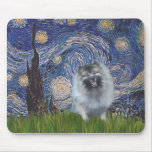Starry Night - Keeshond (F) Mousepads