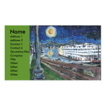 Starry Night Mississippi Queen, Business Card Template