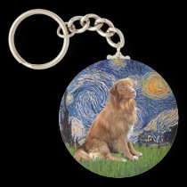 Starry Night - Nova Scotia Duck Rolling Retriever keychains