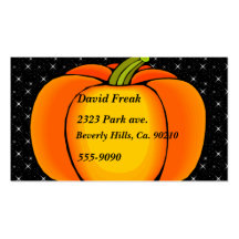 Starry Night Pumpkin Business Card Template
