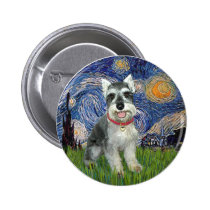 Starry Night - Schnauzer #8 buttons