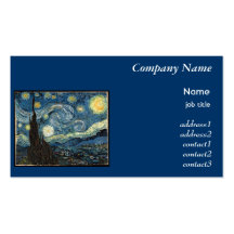 Starry Night, Vincent Van Gogh Business Card Template