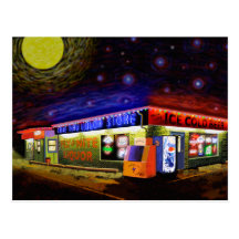 Starry,Starry Fly by night Drive Thru Liquor Store Postcards