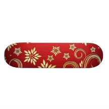 Stars and Flowers Skateboard Deck