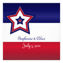 Stars and Stripes Wedding Invitations