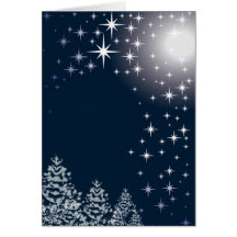 Stars and Trees Holiday Card