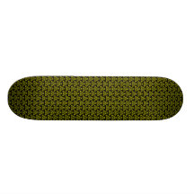 Starship Triangle - v2 - Black and Yellow Skateboard Deck