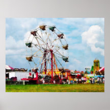 STARTING UNDER $20 - Ferris Wheel Against Blue Sky Poster