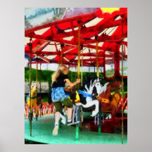 STARTING UNDER $20 -Girl Getting on Merry-Go-Round Posters