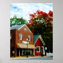 STARTING UNDER $20 - Small Town in Aujtumn Poster