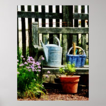 STARTING UNDER $20 - Watering Can and Blue Basket Posters