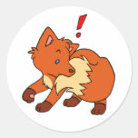 Startled Fox Stickers