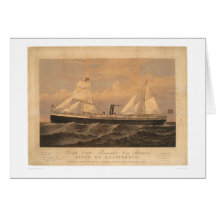 "State of California" Steamer (1275A) Cards