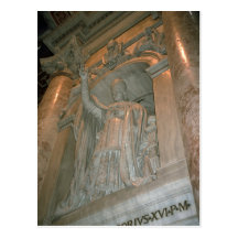 Statue of a Pope Post Card