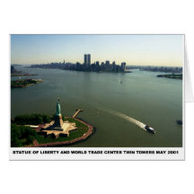 Statue of Liberty, Twin Towers May 2001 Cards