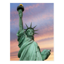 statue of liberty under vivid sky postcards