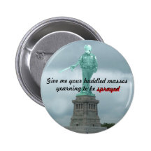 Statue of Pepper Spray Cop Buttons