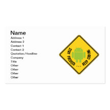 Stay Focused ... Keep Coding Bug Droid Sign Sides Business Card