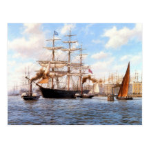 Steam and sail at Greenwhich Postcards