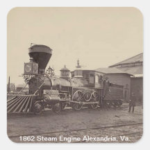 Steam Engine Alexandria VA 1862 Sticker