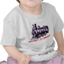 Steam engine baby t-shirt design