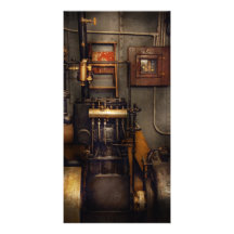 Steampunk - Back in the engine room Customized Photo Card