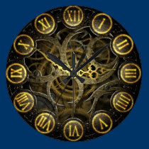 Steampunk clock old victorian gear style wall clocks