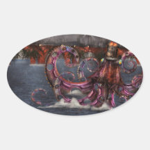 Steampunk - Enteroctopus magnificus roboticus Sticker
