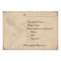 Steampunk Gears RSVP Custom Invitation