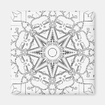 Steampunk Mandala Magnet