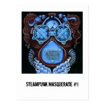 Steampunk Masquerade #1 Postcard