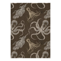 Steampunk Octopus Invitation