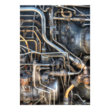 Steampunk Plumbing Pipes Custom Invitations