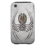Steampunk Spider on Rough Steel Tough iPhone 3 Covers