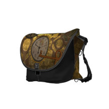 Steampunk Timekeeper Clocks Messenger Bags