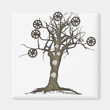 steampunk tree magnets