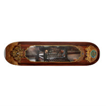 Steampunk - Typewriter - A really old typewriter Skate Board Deck