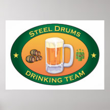 Steel Drums Drinking Team Posters