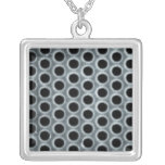 Steel Holes Metal Mesh Pattern Custom Necklace