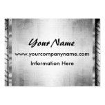 Steel Metallic Look Large Business Cards