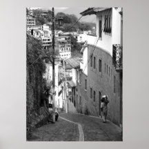 STEEP HILL DELIVERY (B&W) POSTER