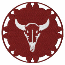 Steer Head on Leather Wheel Native American Design
