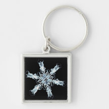 Stellar snow crystal keychain