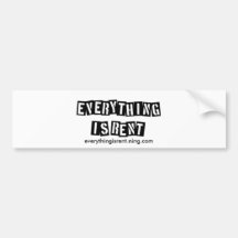 Stencil Letters Bumper Sticker