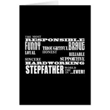 Stepfathers & Stepdads Birthdays Parties Qualities Greeting Card