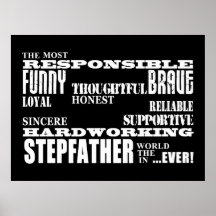Stepfathers & Stepdads Birthdays Parties Qualities Posters