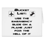 Steven Slater Inspired Bucket List Shirt Greeting Cards