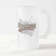 Stewart Tartan Grunge Coffee Mugs
