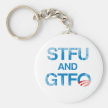 STFU AND GTFO Faded.png Keychain