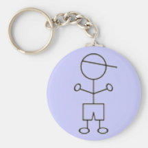 Stick Boy Keychain - Blue